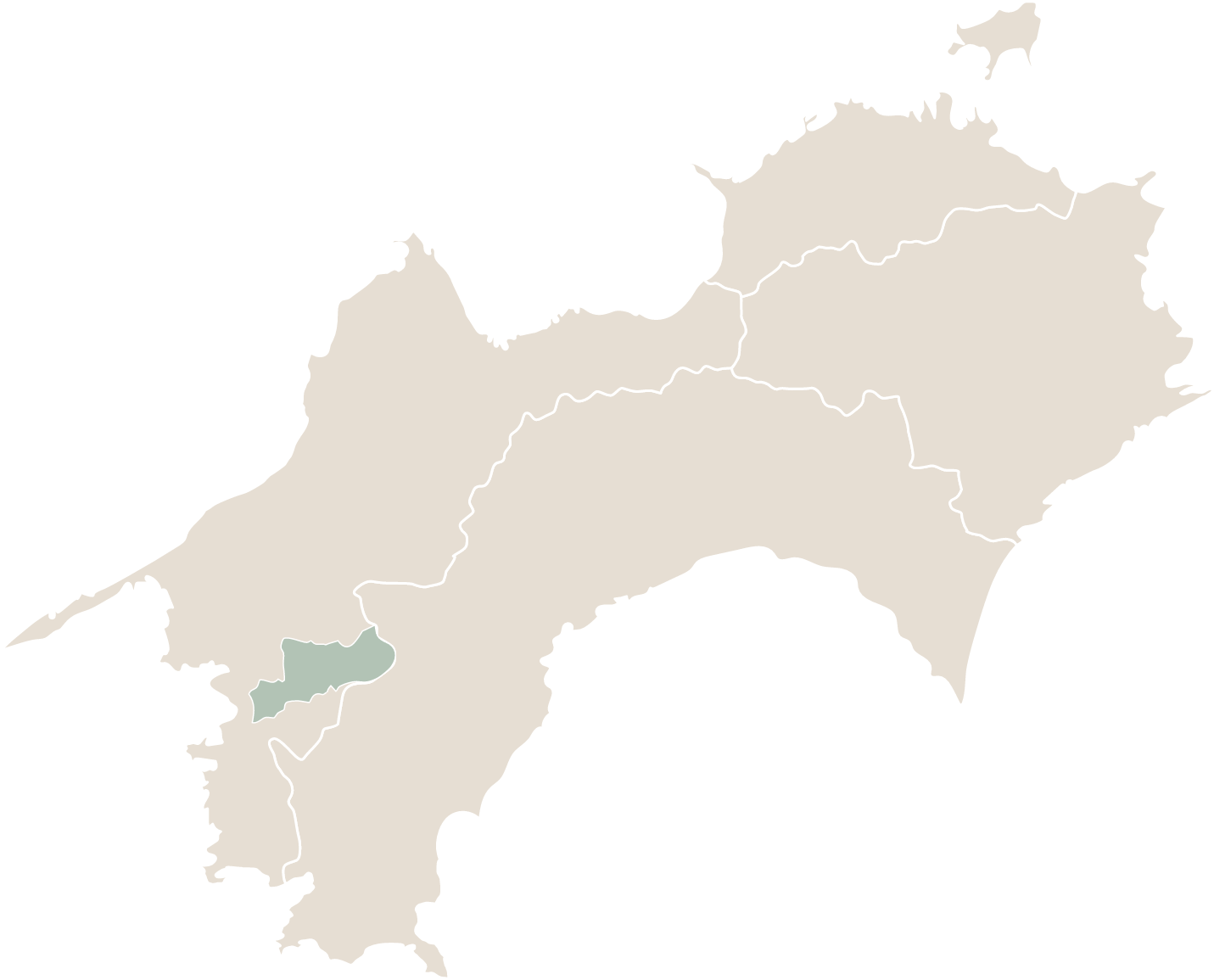 愛媛県鬼北町地図